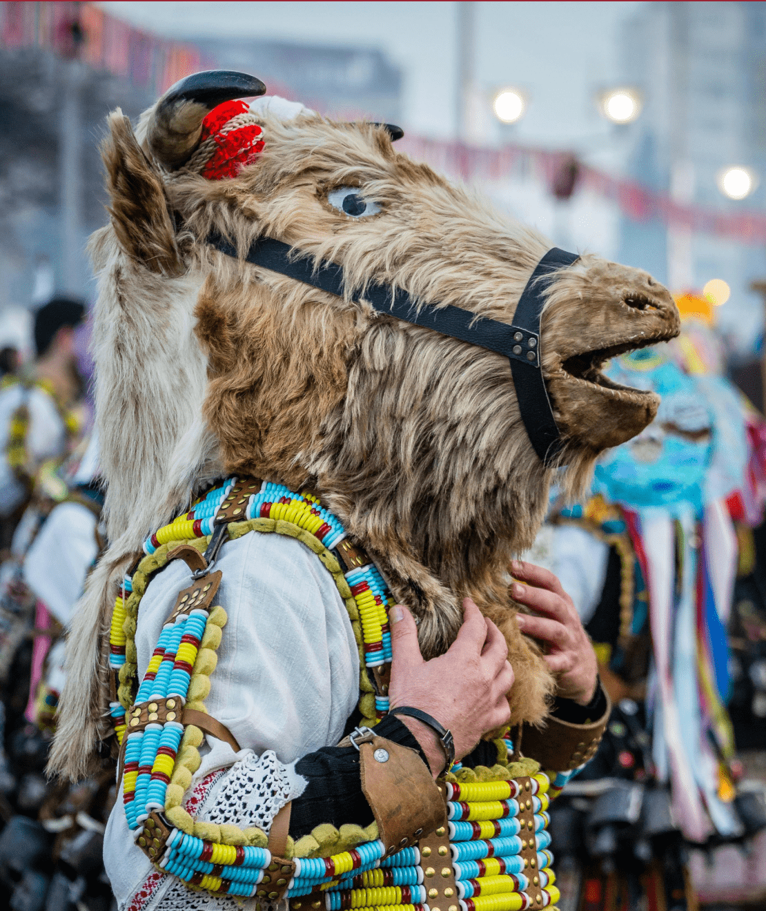 A man wearing a festive outfit